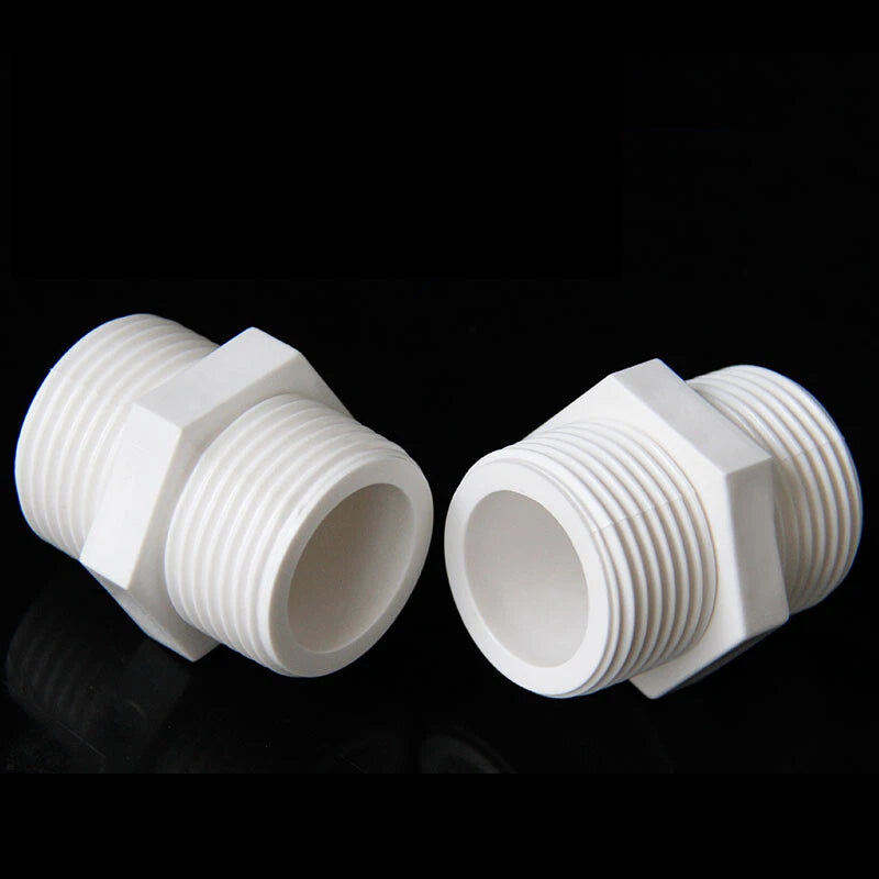 PVC Nipple Bsp Male Threaded Pressure Fittings Pipe Fitting Id 20mm~63mm White