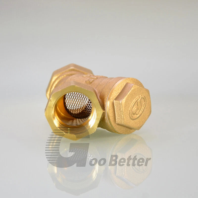 Brass Y Strainer Filter Adaptor — BSP Compression Inline Pipe Fitting 1/4" to 2"