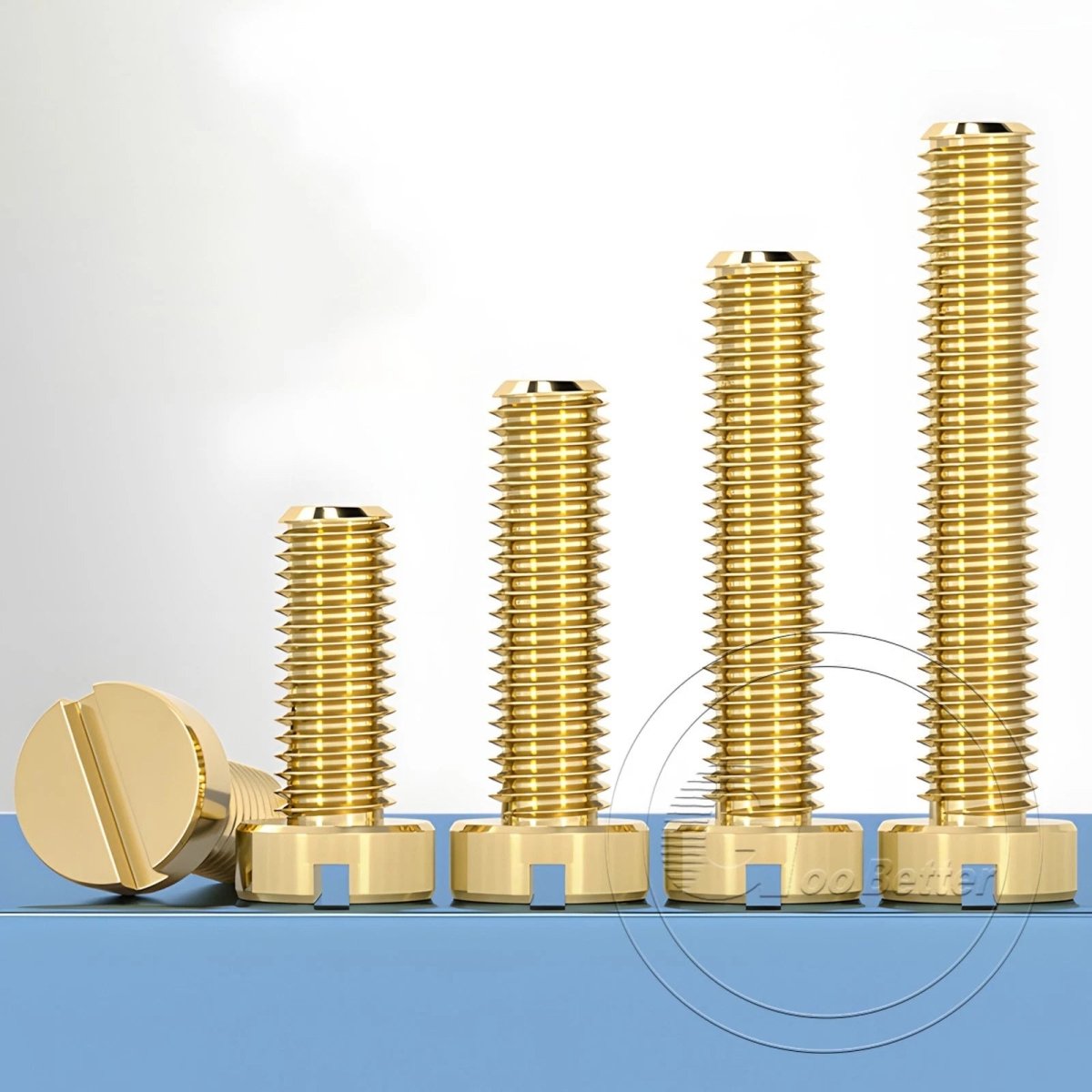Brass Slotted Pan Head Machine Screws — M2 to M10, Multiple Lengths - HomeDIYer