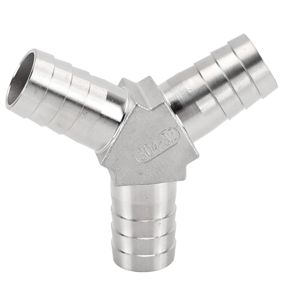 Y Piece Hose Joiner – Stainless Steel Barbed Connector for Air, Fuel & Water Lines