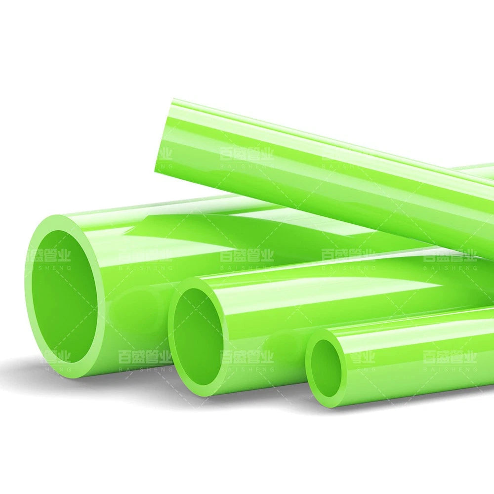 Green PVC Round Tube 20–50mm OD Rigid Pipe 500mm for Aquarium & Pond Plumbing