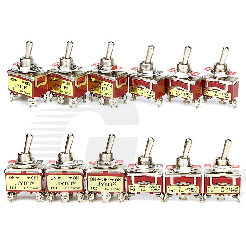 Toggle Switch SPST SPDT DPST DPDT 250V AC 15A — E-TEN & BEM Series with Waterproof Cover
