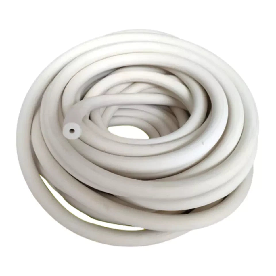White Rubber Vacuum Tube — Laboratory Hose Pipe, ID 1.5mm–14mm, Multiple Lengths