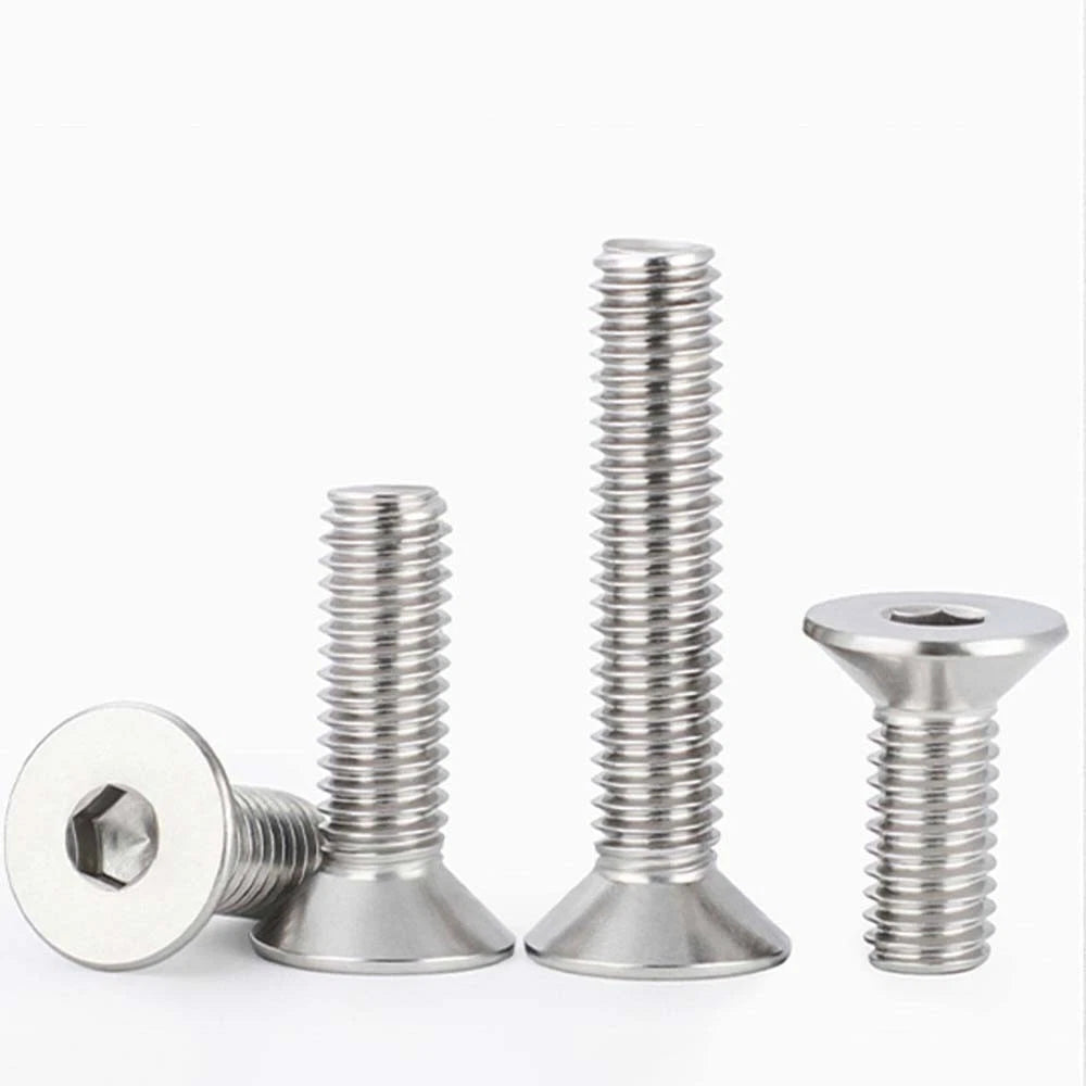 A4 Stainless Steel Countersunk Hex Socket Screws – Marine Grade, M2 to M16 (DIN 7991)
