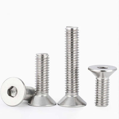 A4 Stainless Steel Countersunk Hex Socket Screws – Marine Grade, M2 to M16 (DIN 7991)