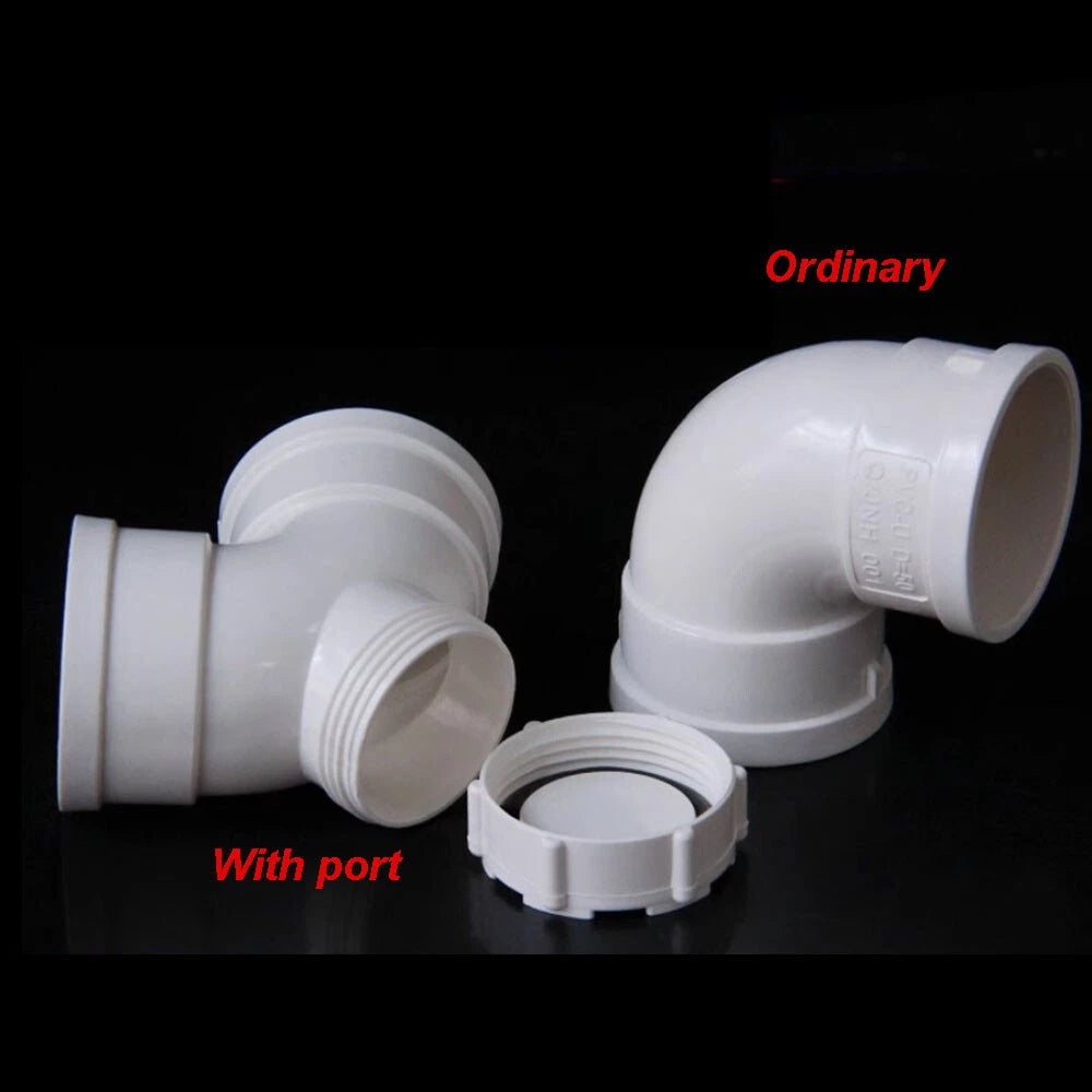 Elbow Drainage Pipe PVC 90° Elbow Inspection Port Downpipe Fittings 50mm - 250mm