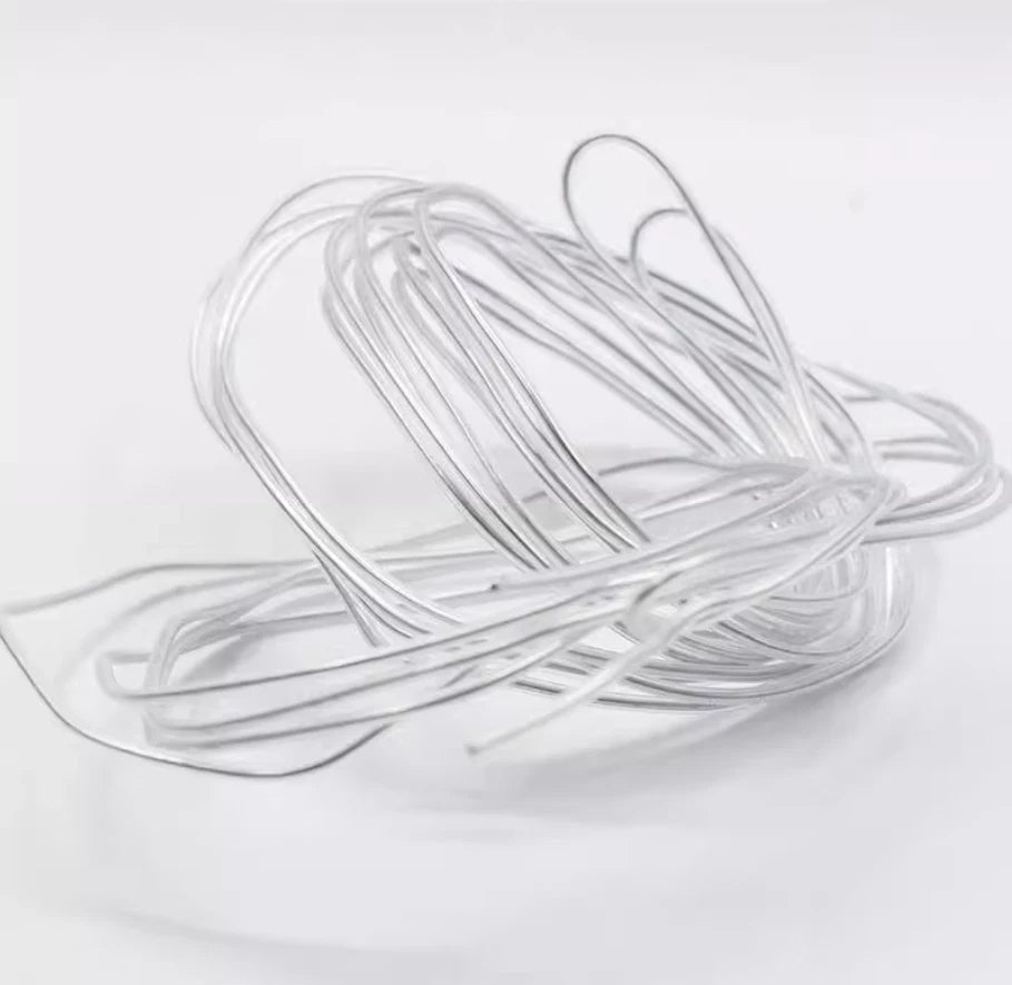 Metal Wire With Clear Rubber Cover Craft Florist Wire Modelling Bendy 1-2.5mm
