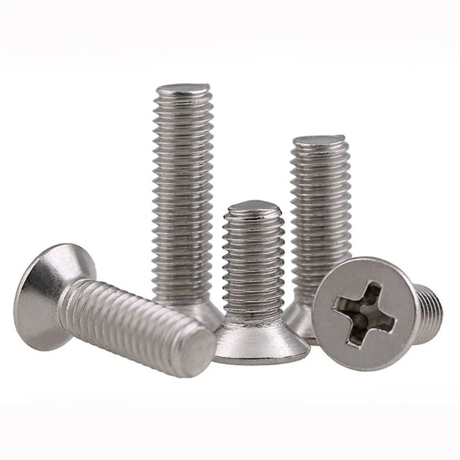 A2 Stainless Steel Phillips Countersunk Flat Head Machine Screws M3 GB/T 819 — 4mm to 80mm, Variable Pack Quantities