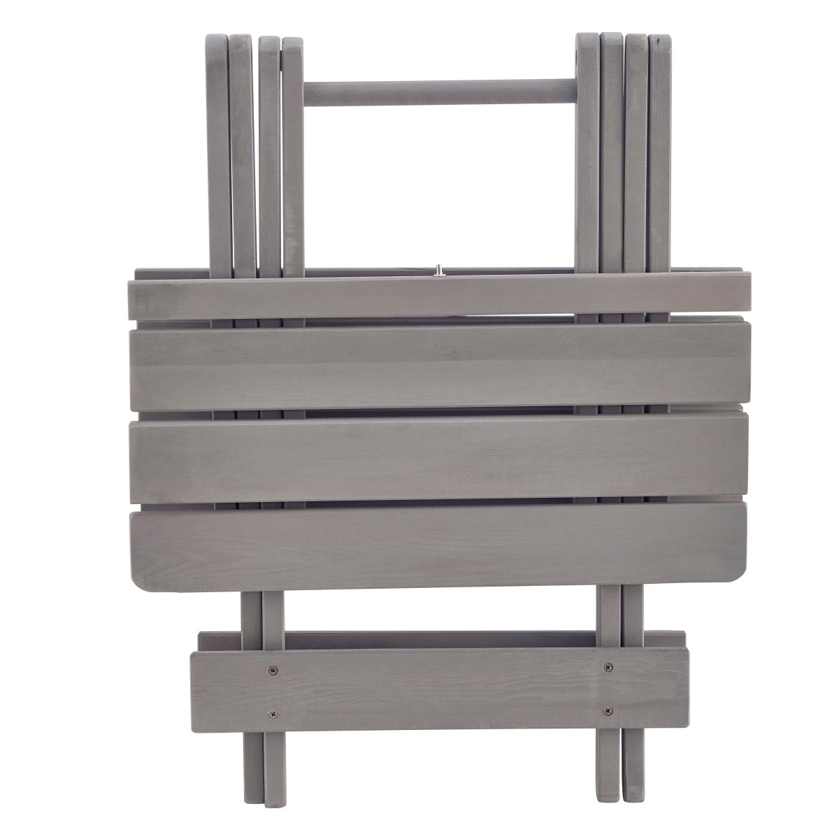 Folding Square Table Patio Outdoor solid wood Table for Backyard, Balcony, Portable Design Space - Saving Grey Color - HomeDIYer