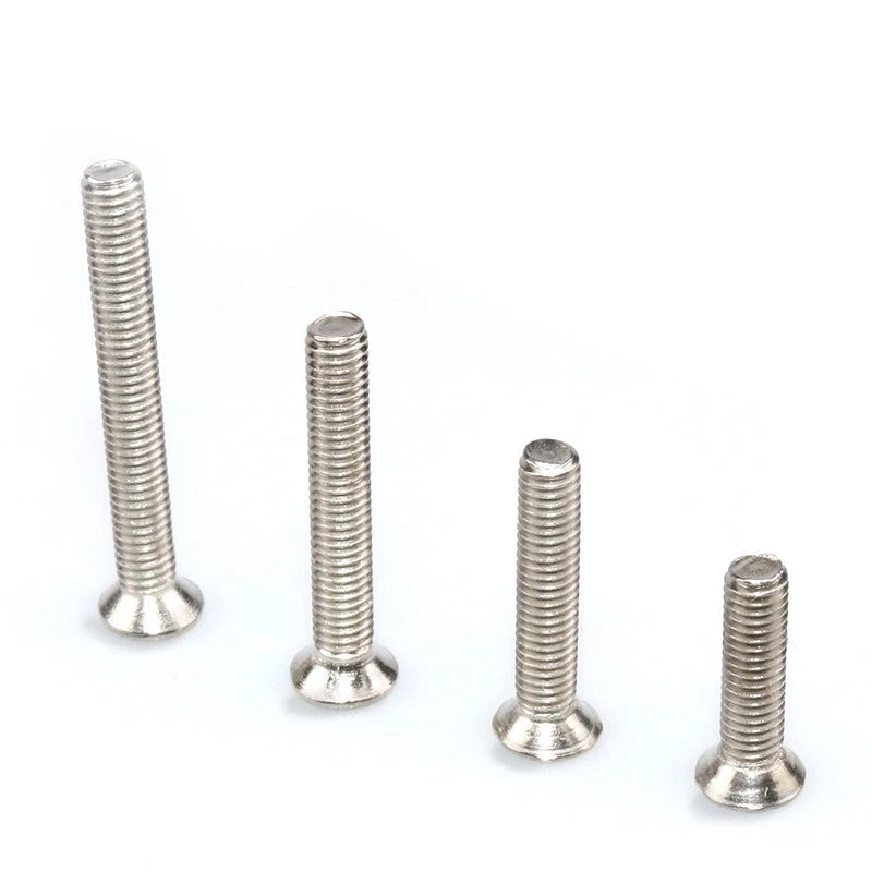 M3 Countersunk Phillips Machine Screws – Nickel Plated Carbon Steel, Fully Threaded (5–30mm)