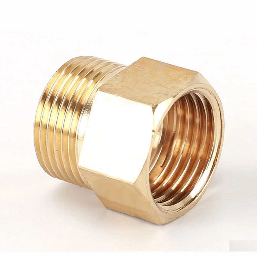 M22x1.5 Brass Hex Nipple Pipe Adapter — FM / MM / FF & Reducer Fittings
