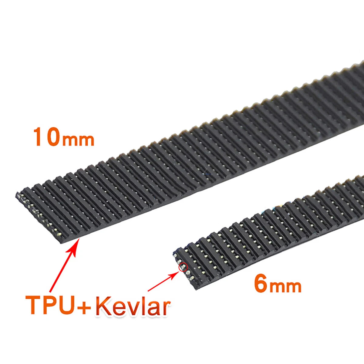 Open Timing Belt 2GT 3M MXL XL 5M — 6mm 10mm 15mm Width for 3D Printer, CNC & Robotics
