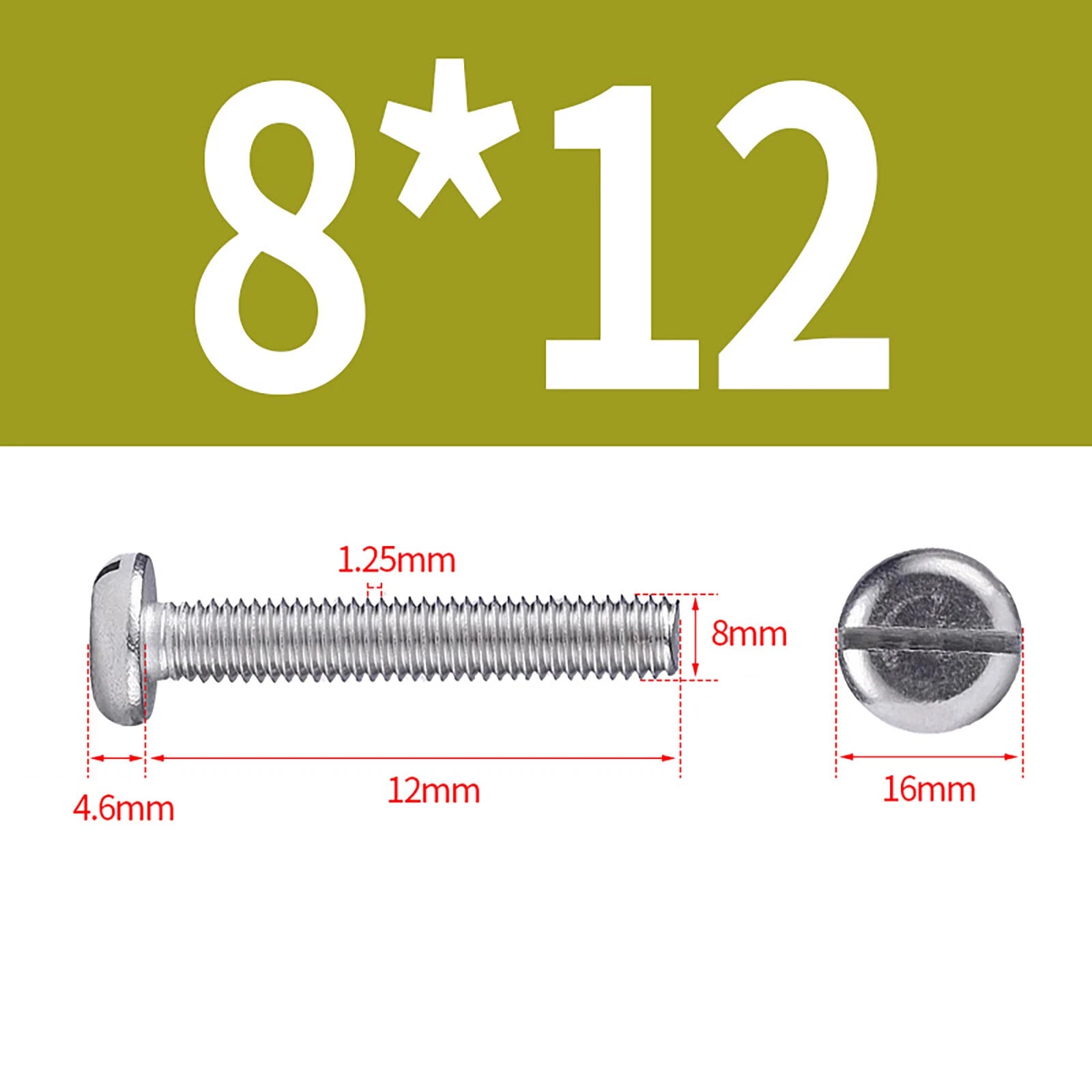 M1.6 to M10 Slotted Cheese Head Machine Screws | A2 Stainless Steel DIN 84