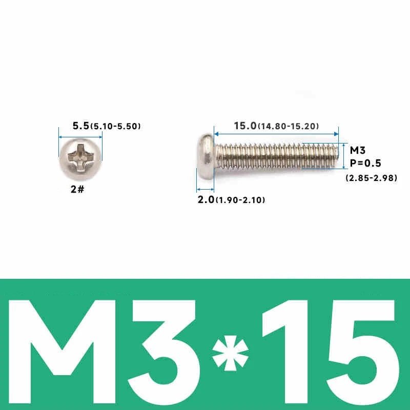 Phillips Pan Head Machine Screws – Carbon Steel M1 to M4, Multiple Lengths & Finishes - HomeDIYer