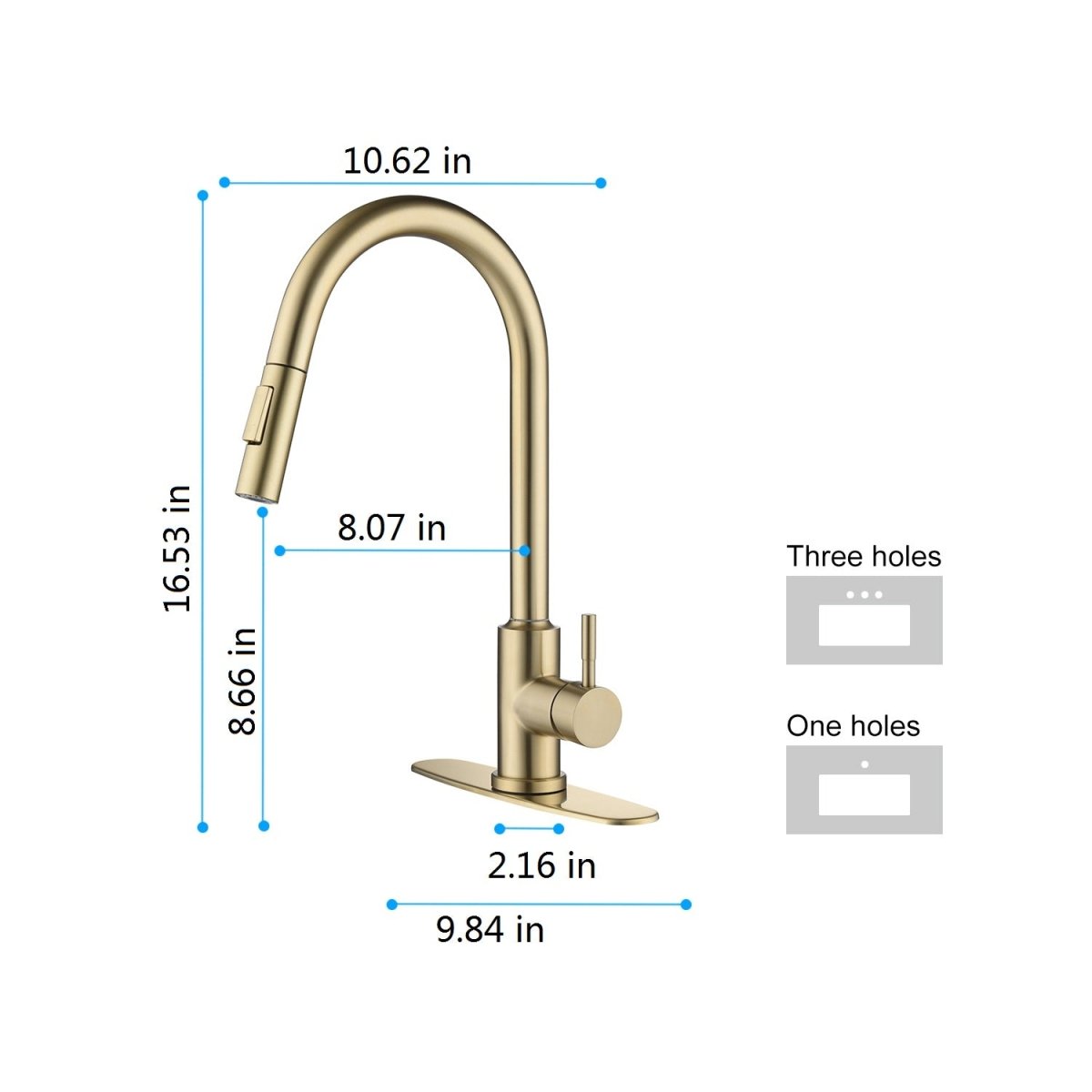 Touch Kitchen Faucet with Pull Down Sprayer Silver Black Gold - HomeDIYer
