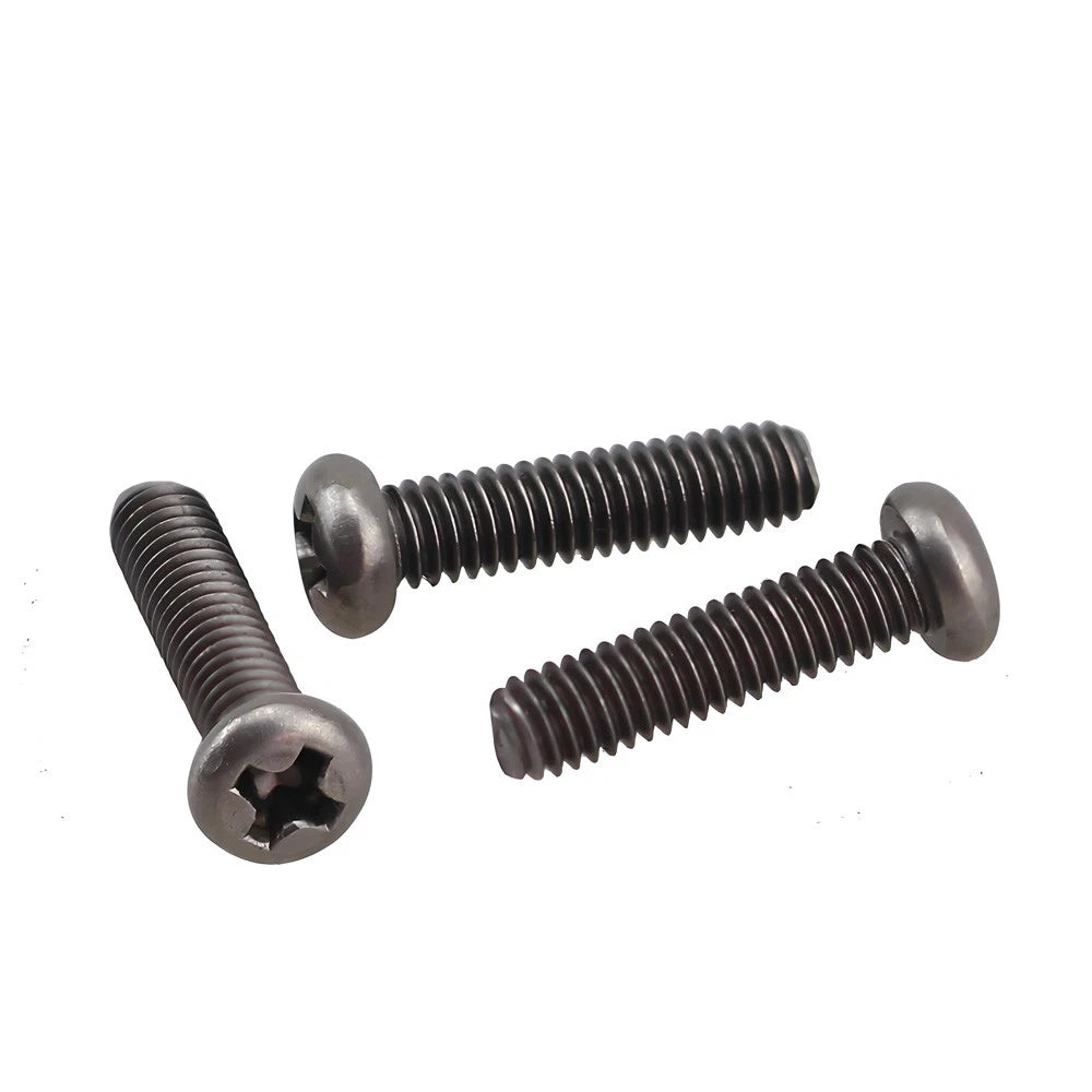 TA2 Titanium Phillips Pan Head Machine Screws – M1.4, M1.6, M2, M3, M4 (Fully Threaded)