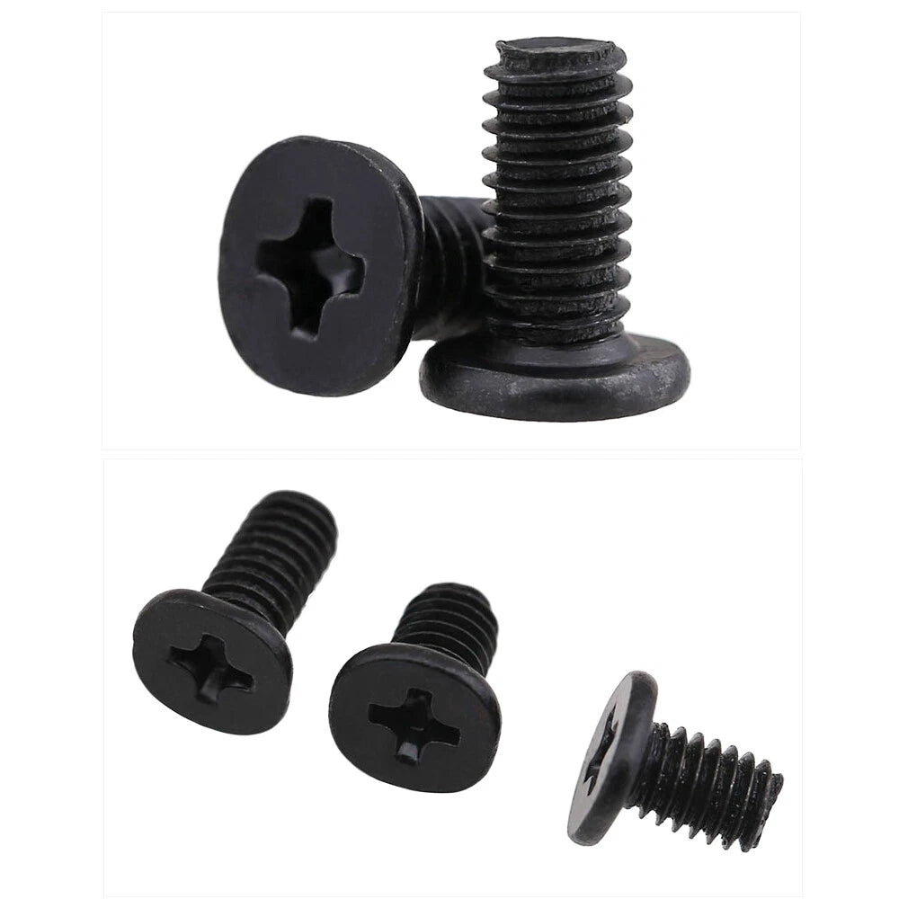 Phillips Flat Head Machine Screws — M2 M2.5 M3 M4, Black Zinc-Plated, Laptop & Electronics