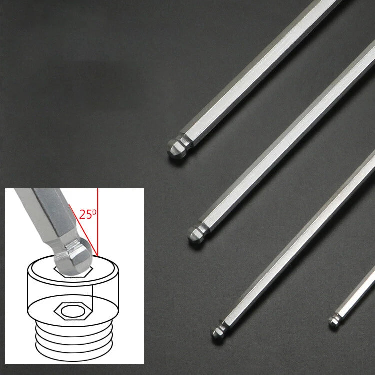 2mm-12mm T-Handle Allen Hex Wrench Key Ball End Hexagon Metric Allan Wrench CR-V