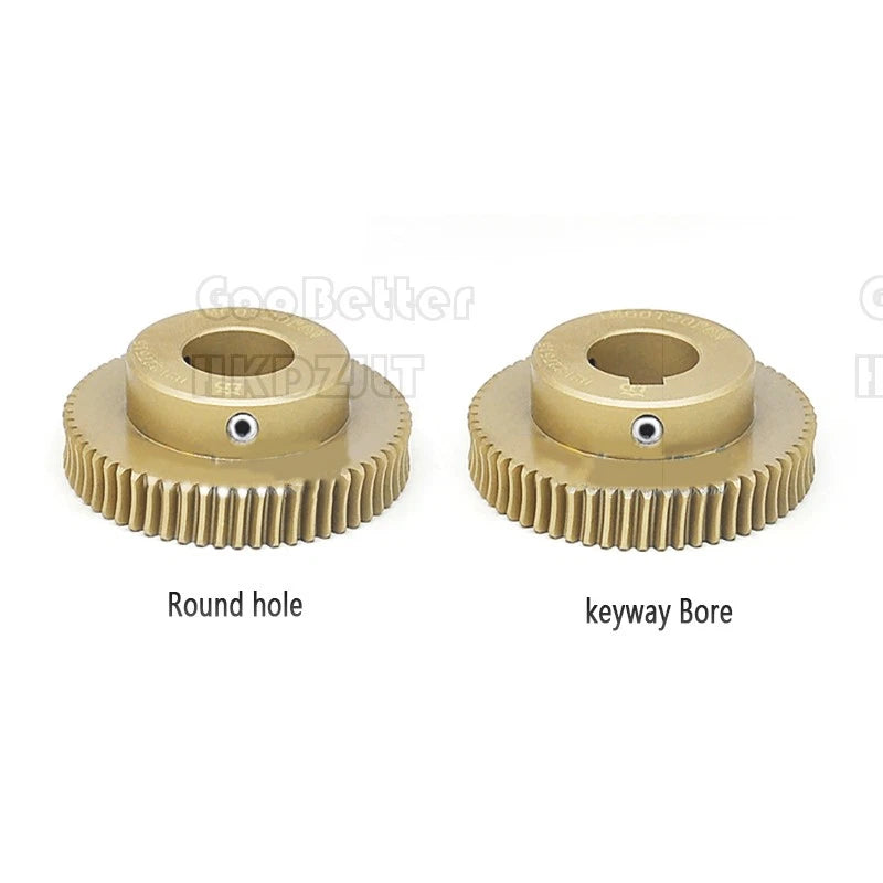 Mod 1.5 Worm Gear Wheel Brass 40 Tooth Worm Shaft 45# Steel Precision Ø 8-20 mm