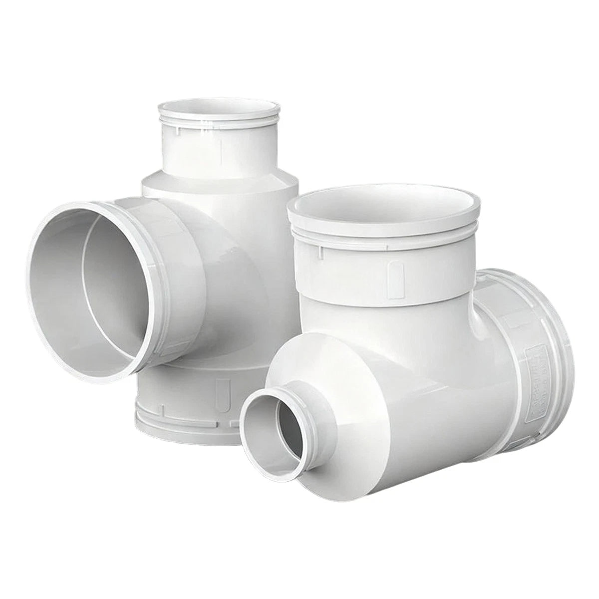 3-Way PVC Drainage Pipe Tee Adhesive Connector Reducer (Bottle shape) Fittings