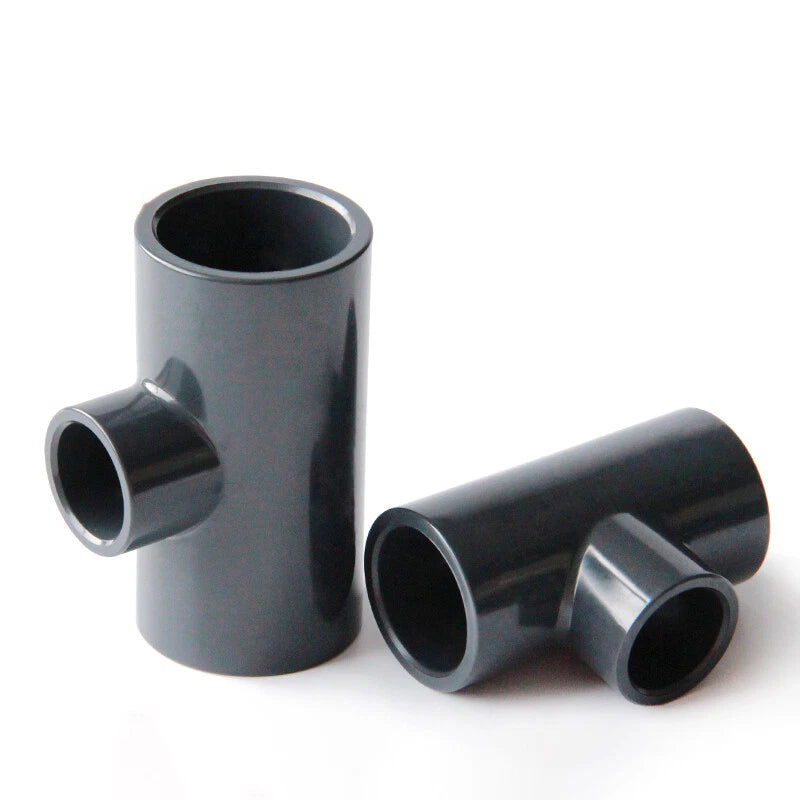 PVC Reducing Tee Pipe & Fittings Solvent Weld Pressure Adapter Connector Black