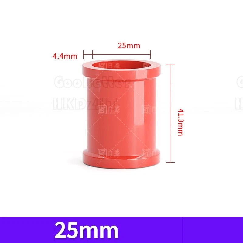 PVC Straight Pipe Coupling — Red Socket Fitting 20mm, 25mm & 32mm