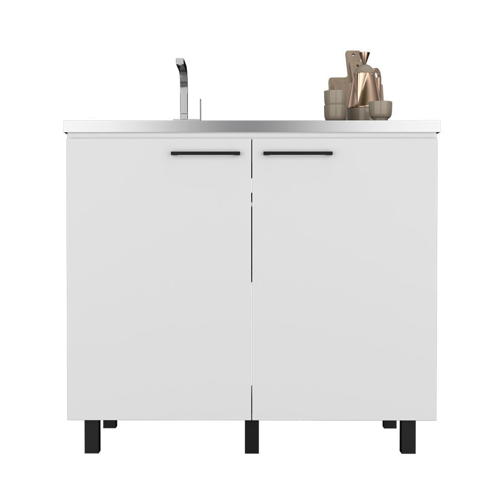 Utility Sink Cabinet Burwood, Kitchen, White - HomeDIYer