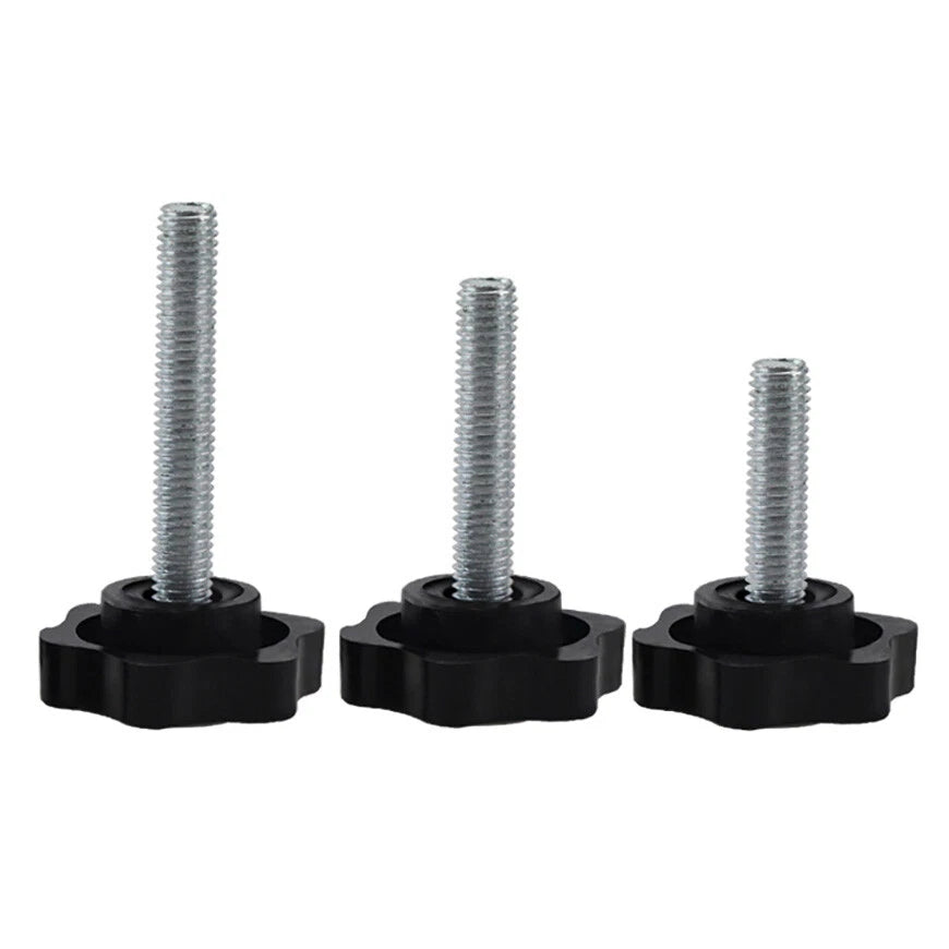 M4-M10 Plastic Star Thumb Screws with Carbon Steel Bolt – Hand Knob Fasteners