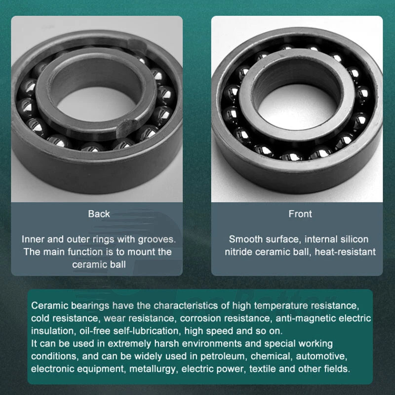 Si3N4 Silicon Nitride Roller Bearing Full Ball Ceramic Bearings Bore 6mm-50mm