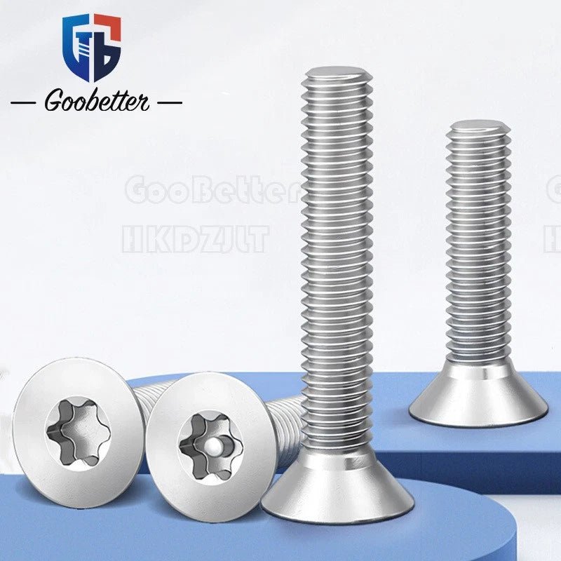 Tamper‑Proof Torx Countersunk Machine Screws – A2 Stainless Steel, M1.4 to M12 (Security Torx) - HomeDIYer