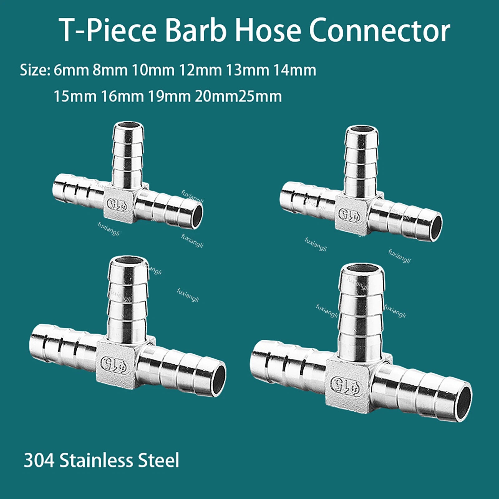 Stainless Steel Barbed Tee & Y Hose Fitting — T-Type & Y-Type, Φ6mm–Φ25mm