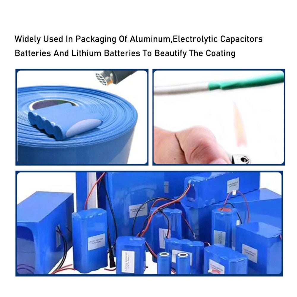 Blue PVC Heat Shrink Tubing for RC Battery Packs — LiPo, NiMH, NiCd | 7mm to 210mm - HomeDIYer
