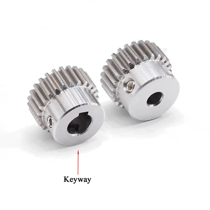 Mod 1 Stainless Steel Spur Gears Pinion Gear Motor Gear, 31-50 Teeth Bore 8-20mm