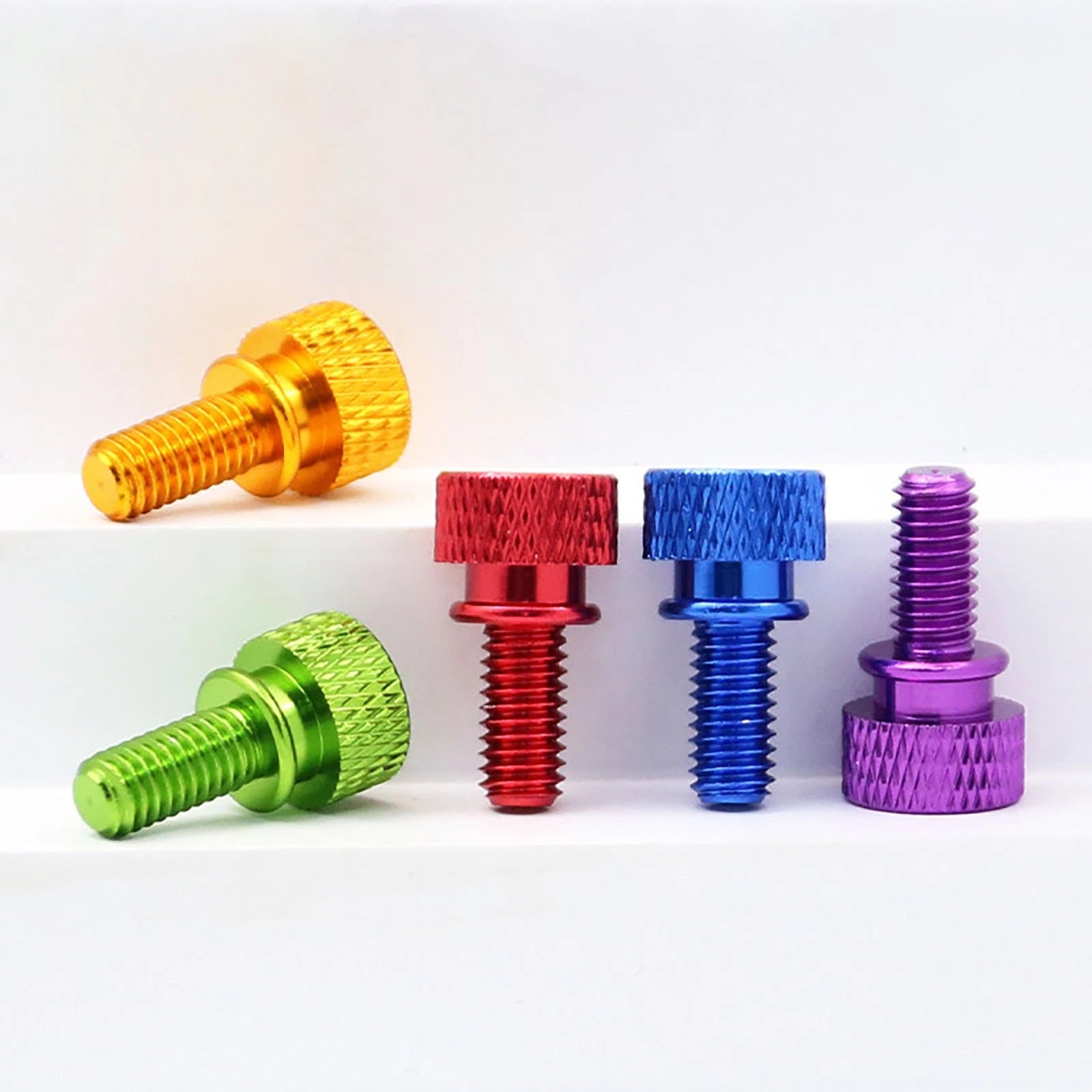 #6-32 Aluminum Anodized Thumb Screws – Knurled Hand Bolt for PC Case Modding & DIY