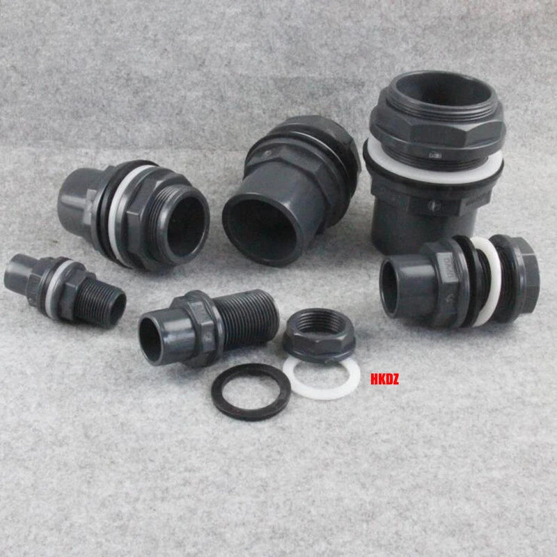 U-PVC Fish Water Tank Inlet Outlet Water Pipe Fittings Joint ID Thread Connector
