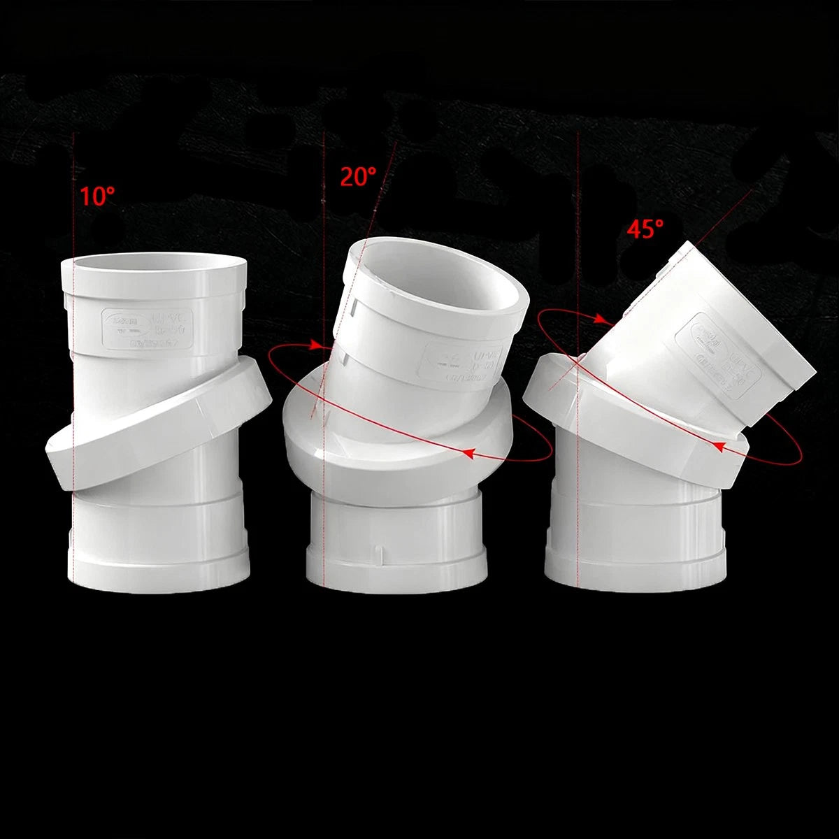 Rotating Elbow Pipe Fitting PVC Fittings Adjustable Connector Universal Joint