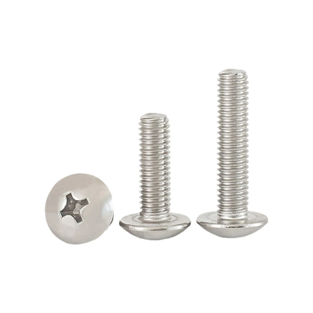 M5 Phillips Button Head Screws – 316 Stainless Steel Marine Grade, 8–60mm Lengths