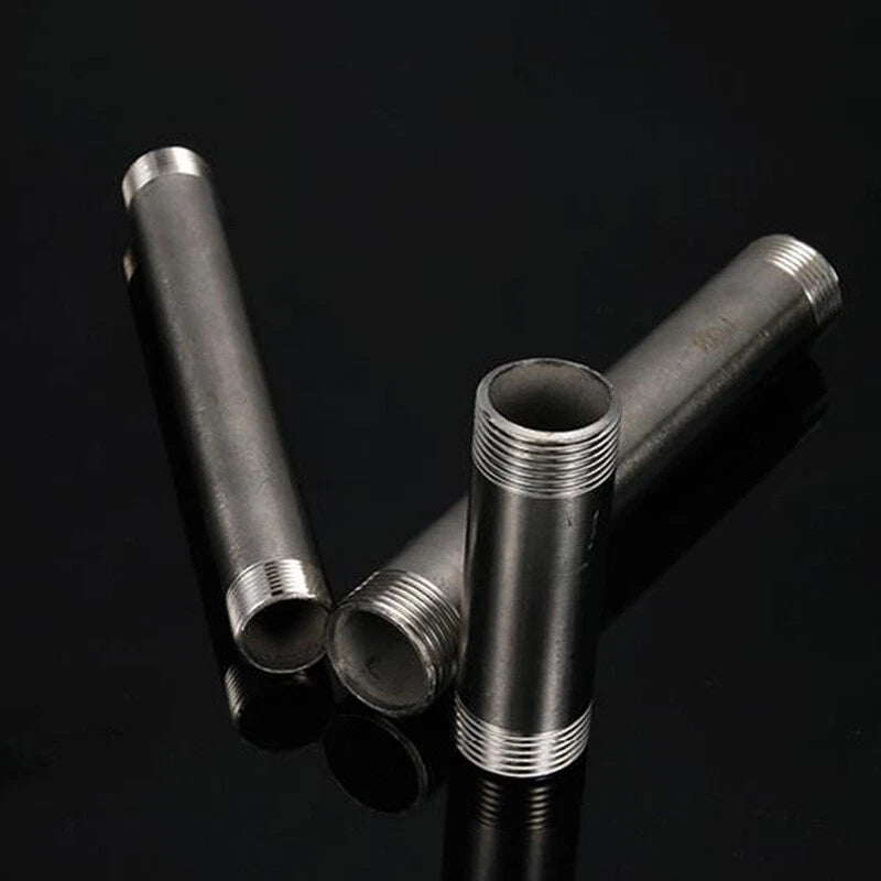 304 Stainless Steel BSP Male Threaded Pipe Nipple | 1/2"-1" | 30-400mm Lengths