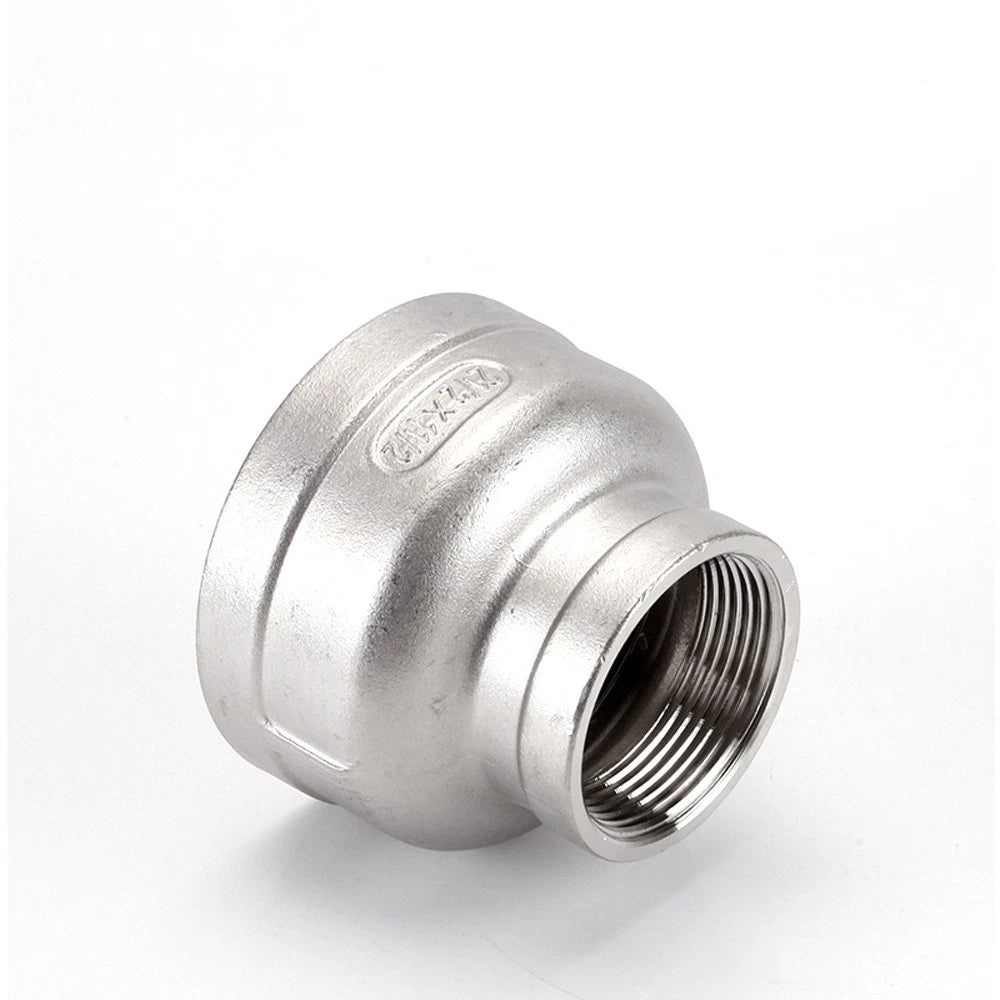 BSP Female Threaded Pipe Reducer Coupling — Stainless Steel A2, 1/2" to 4"
