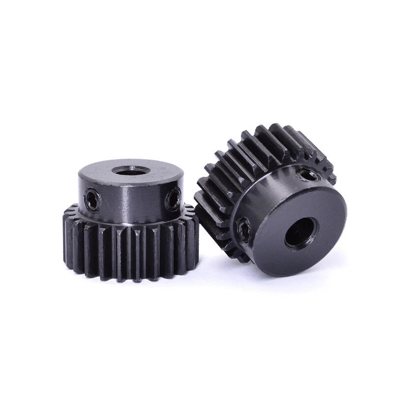 Module 1 Motor Gear 12-52Teeth 45# Steel Material Blackening Spur Gear With Step