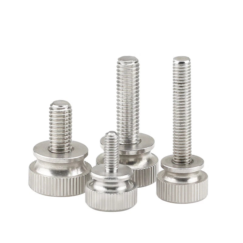 304 Stainless Steel Knurled Thumb Screws Ø M3 M4 M5 M6 Hand Grip Knob Bolts New