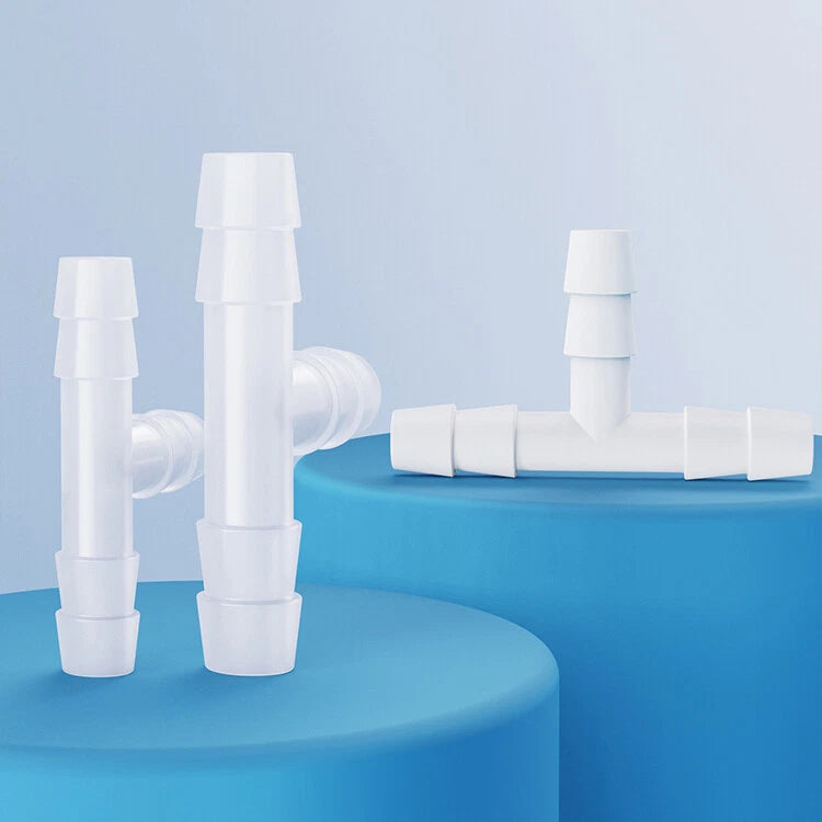T-Type Three Way Plastic Barbed Hose Connector — Equal Tube Joiner Fitting