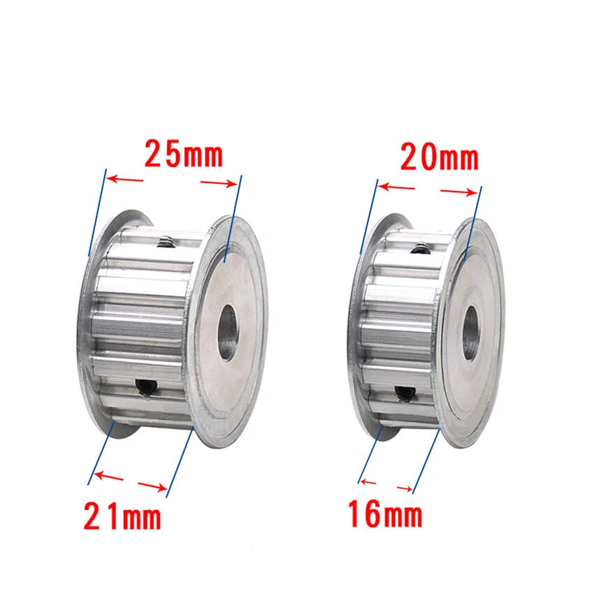 HTD-8M 15-40T Timing Pulley Pitch 8mm Synchronous Wheel Width 16/21/27/32mm