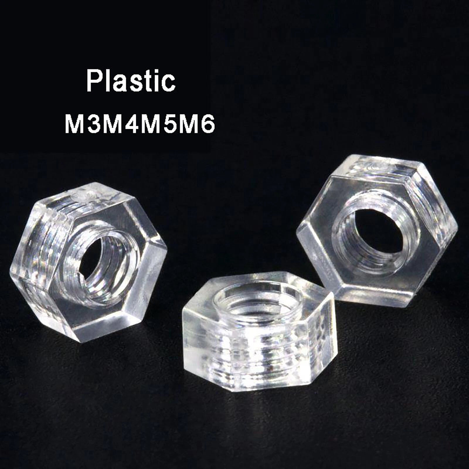 Clear PC M3M4M5M6 Round / Pan Head Machine Screws Phillips Drive Bolt or Hex Nut
