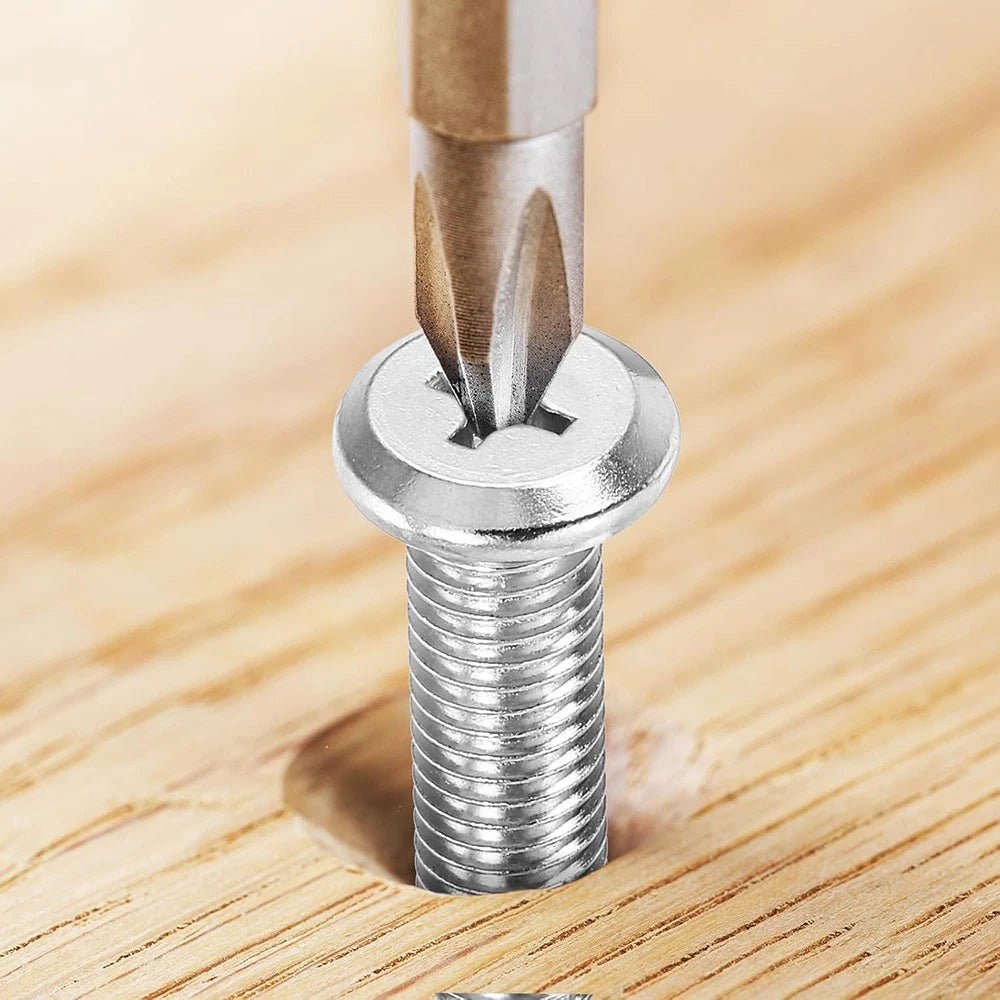 M8 White Phillips Countersunk Screws A2 Stainless Steel | 16mm Head - HomeDIYer