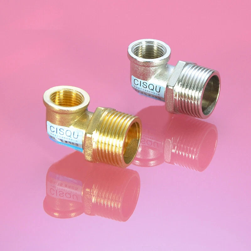 Brass Elbow Pipe Fitting – 1" Internal & External Thread, Plumbing Connector