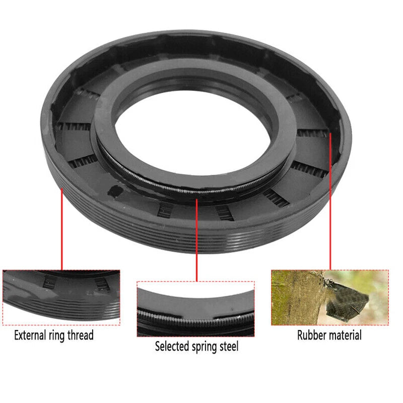 NBR TC Rotary Shaft Oil Seal with Garter Spring | 30–65mm Shaft | 10 or 20 pcs