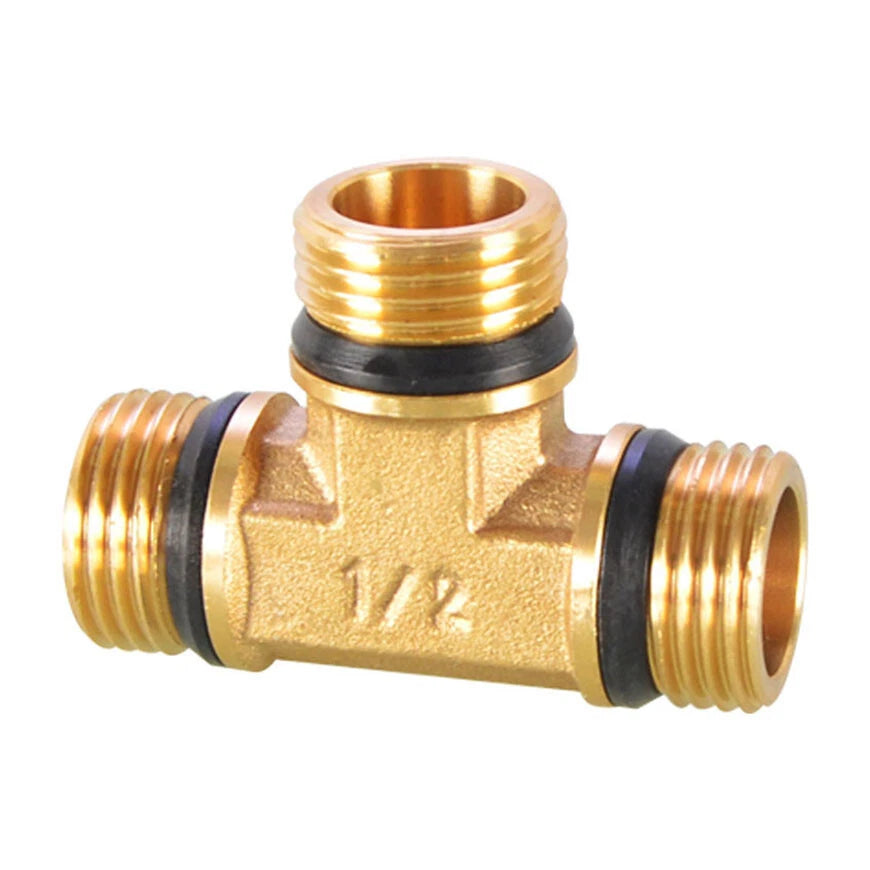 1/2" & 3/4" Brass Pipe Fittings – Straight, Elbow, Tee, Plug & Hex Nipple Connectors with Seal Washer