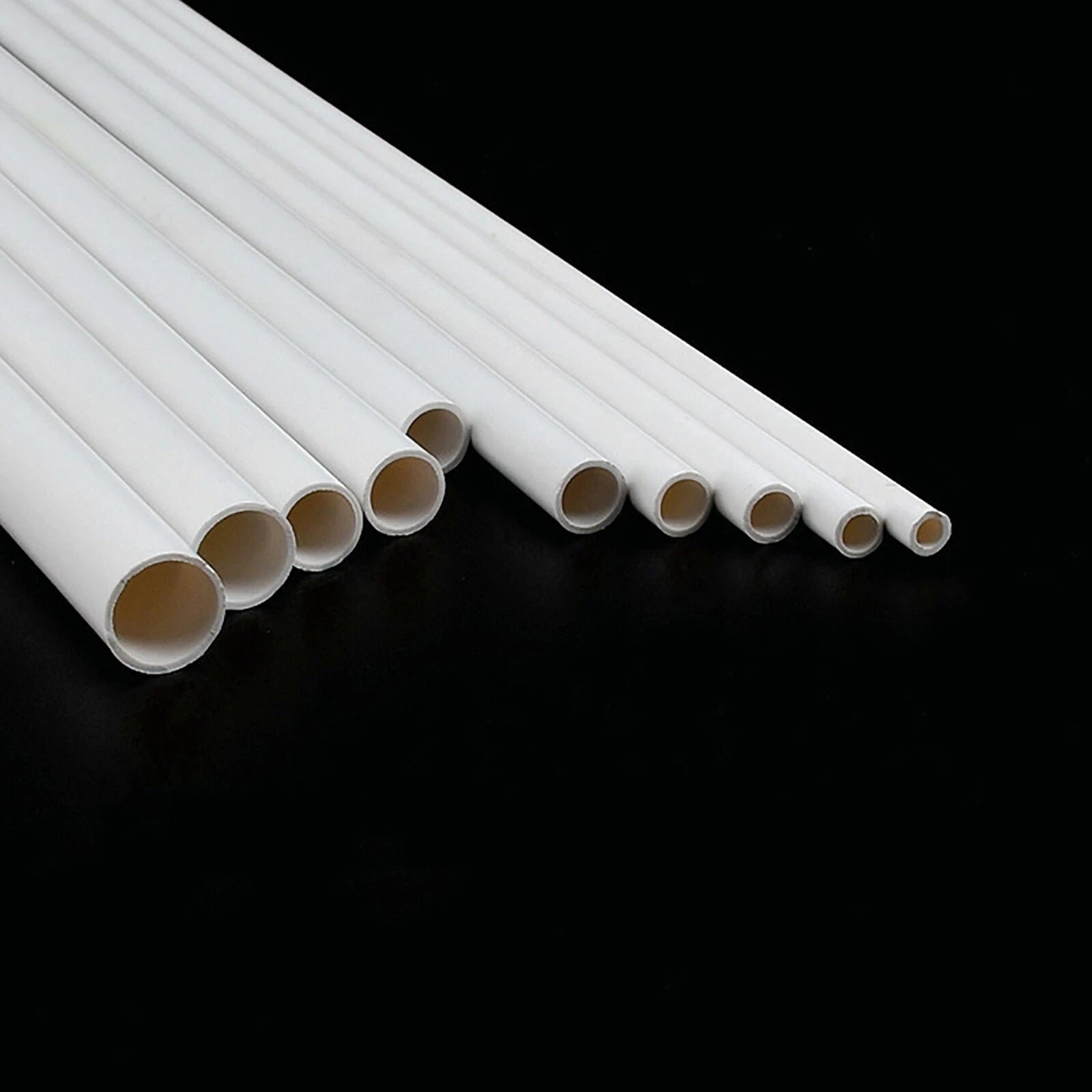 ABS Plastic Round Hollow Tube 250mm — White Hollow Pipe for DIY Models & Crafts