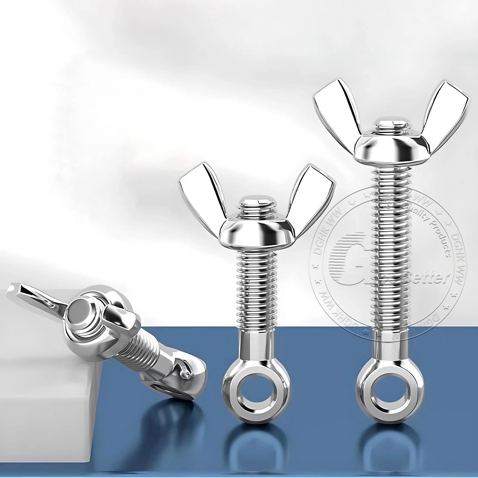 Eye Bolts with Nut — Forged Stainless Steel Threaded Ring Hanging Screws